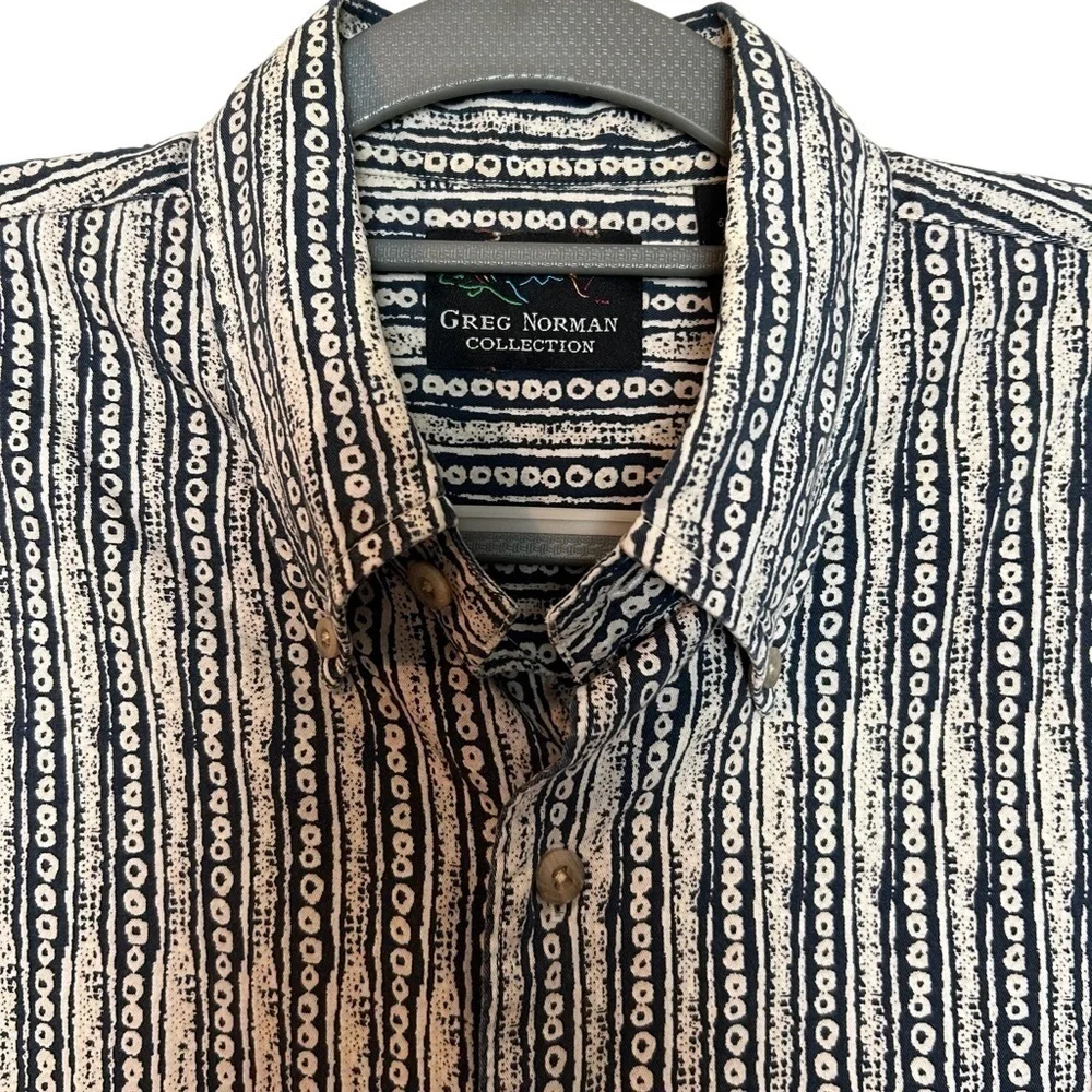 Greg Norman Collection Full Button Down Short Sleeve Shirt Sz. M - Picture 5 of 13